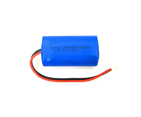 Shrink Sleeve OEM Lifepo4 Baterai Li Ion 14500 6.4V 600mAh