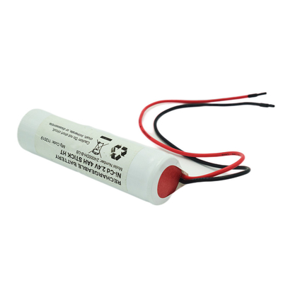 Ni Cd D4000mah 2.4 Volt Baterai Lampu Keluar Tipe Stick Dengan PVC Putih