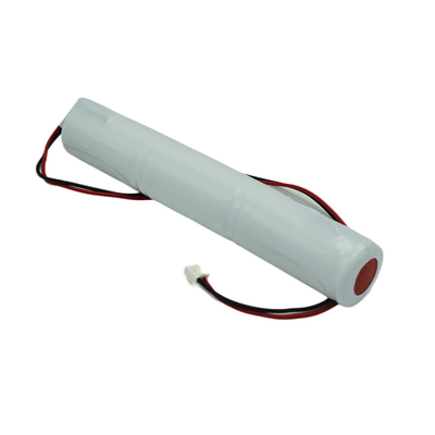 2500mAh Lampu Darurat Ni Cd Battery Pack 3.6V Putih PVC Warna