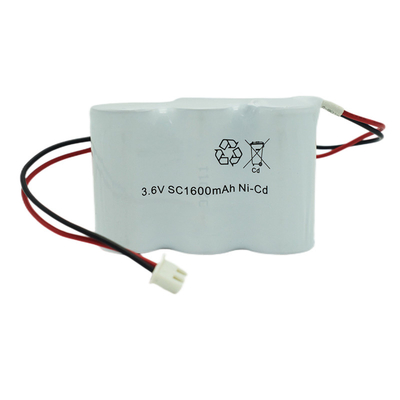 Baterai Lampu Keluar Darurat 1600mah Isi Ulang 3.6V 0.1C Charge