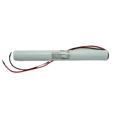 Baterai Lampu Keluar Darurat 6.0 Volt Ni Cd Jenis Tongkat Warna PVC Putih