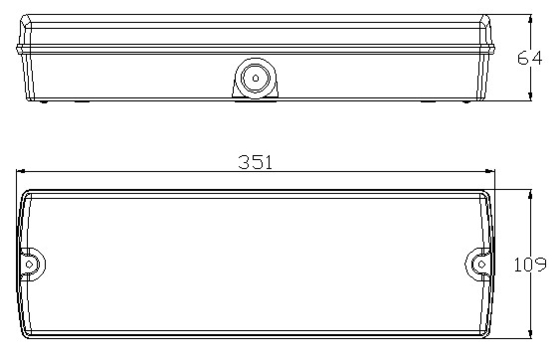 Lampu Darurat Baterai Lithium Ion 60Hz LED Bulkhead White 4W 150lm Ceiling Mounting