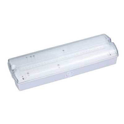 Lampu Darurat Baterai Lithium Ion 60Hz LED Bulkhead White 4W 150lm Ceiling Mounting