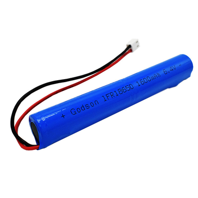 Baterai Lampu Keluar Api Silinder 1600mAh 6.4V LiFePO4 IFR18650