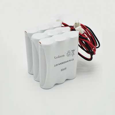 Paket Baterai Lampu Keluar Darurat AA NiCD AA900mAh 3.6V SBS Dapat Diisi Ulang