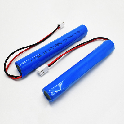 Baterai Lithium Lampu Darurat yang Dapat Disesuaikan LiFePO4 18650 1600mAh 6.4Volt Battery Pack