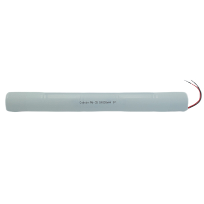 NiCd D4000mAh 6.0V Exit Sign Battery Backup Untuk Pencahayaan Darurat