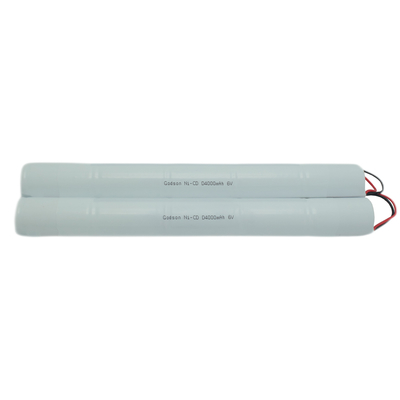 NiCd D4000mAh 6.0V Exit Sign Battery Backup Untuk Pencahayaan Darurat