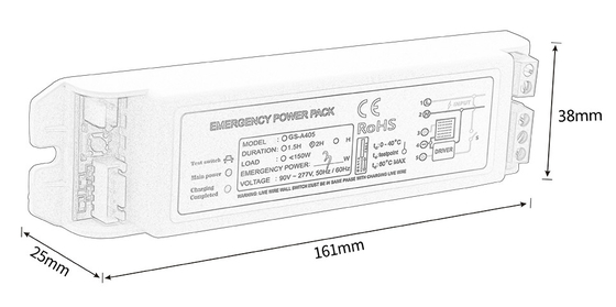 Max 0.35A Power Pack darurat Pertahankan Tipe GS-A405 Daya darurat 1-5W