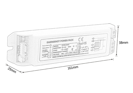 OEM DC 21-100V Emergency Power Pack 6-13W Kit Lampu Darurat