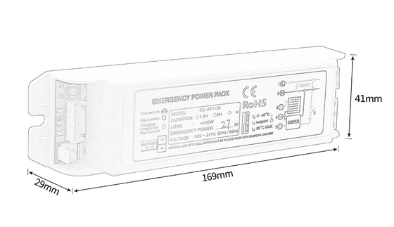 Max 3.33A Inverter Paket Daya Darurat Dipertahankan Tipe 16-30W GS-AT1130