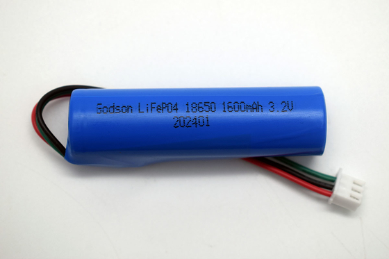 LiFePO4 18650 Baterai Lithium Lampu Darurat 1600mAh 3.2V Tipe Stick Dengan Konektor NTC JST-XH-3P UL1007