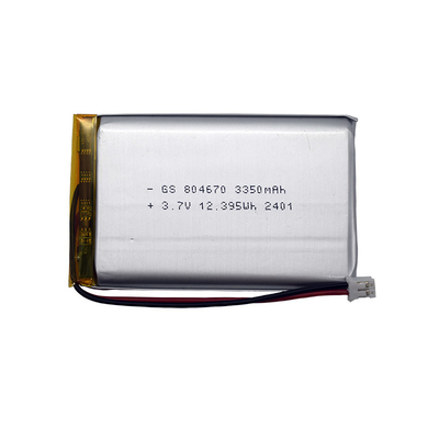 Keamanan Baterai Li-Ion Polymer 804670 3350mAh 3.7V Konektor Dengan PCM