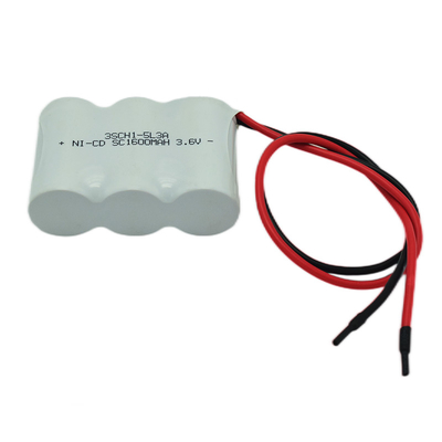 Produsen yang dapat disesuaikan 3.6V 1600mAh Lampu darurat Ni Cd Baterai