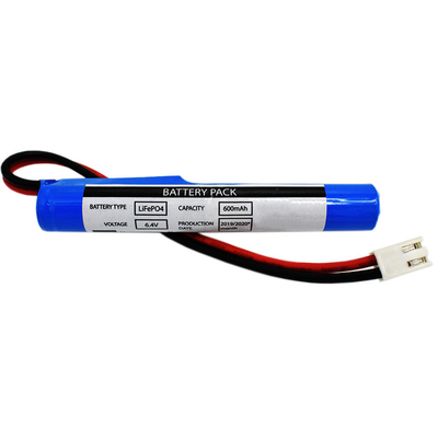 Lampu darurat 600mAh 6.4 Volt LiFePO4 Baterai tipe Stick