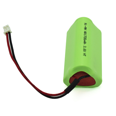 OEM PVC 3.6V Ni-Mh AA1700mAh Baterai Isi Ulang Suhu Tinggi