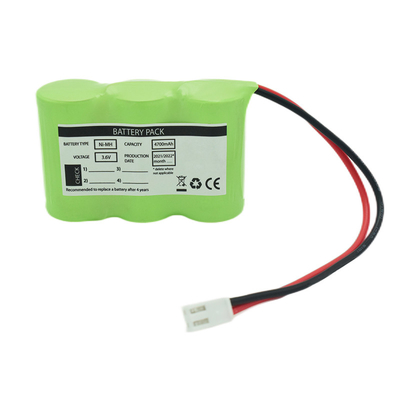 3S1P Side By Side Type 3.6V Ni-Mh C4700mAh Baterai Isi Ulang Suhu Tinggi OEM PVC