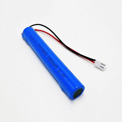 OEM Baterai Lampu Darurat IFR 18650 1.6Ah 6.4V LiFePO4 Paket Baterai Tumpukan Hidup Siklus Panjang