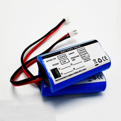 OEM 9.6Wh LiFePO4 18650*2 Sel 1.5Ah 6.4V Baterai Kualitas IFR Tanda Keluar