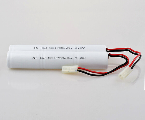 Paket Baterai Isi Ulang NiCd 0.1C 3.6 V SC1700mAh Light Cell Weight