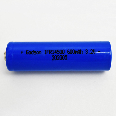 Pencahayaan Darurat IFR 14500 LiFePO4 Baterai 3.2 V 600mAh Stick
