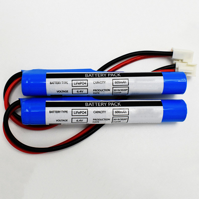 LiFePO4 Stick Type 6.4 V Baterai 600mAh JST VH 2P Connector