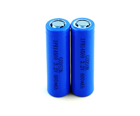CC CV Mengisi Baterai 12V LiFePO4 IFR14500 Sel Tunggal 3.2 V 600mAh yang Dapat Diisi Ulang