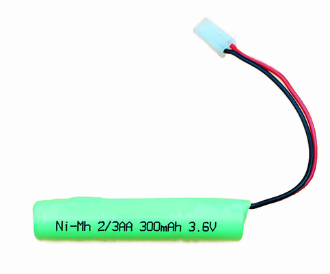 Paket Baterai Ni Mh 3.6 V 300mah yang dapat diisi ulang 2 3AA 300mAh Tipe Stick