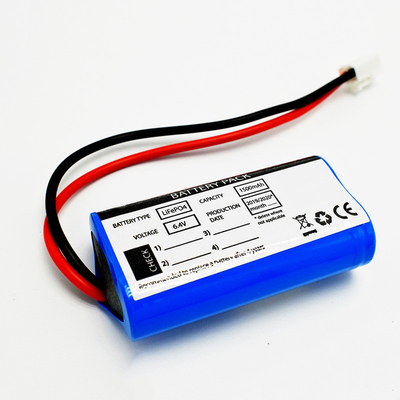 Paket Baterai Isi Ulang 1500 MAh LiFePO4 6.4V Tipe Berdampingan