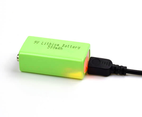 Baterai Lithium Iron Emergency Light Lithium 500mAh 9V Dengan USB