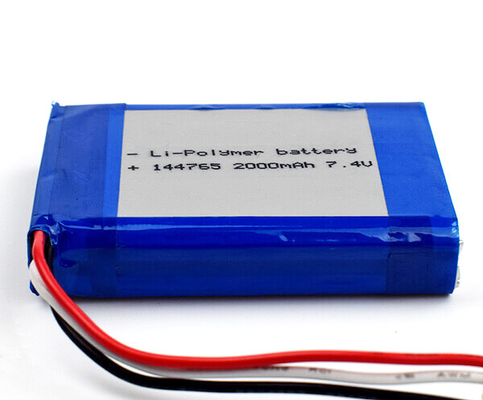 Baterai Lithium Polymer 144765 2000mAh 7.4V Untuk Penerangan Darurat