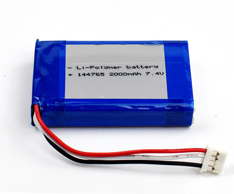Baterai Lithium Polymer 144765 2000mAh 7.4V Untuk Penerangan Darurat