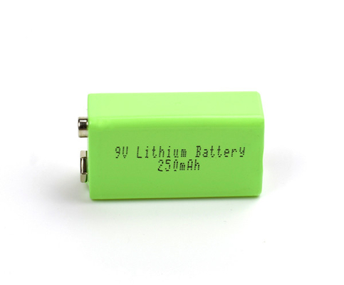 Pencahayaan Darurat Baterai Lithium 9V 250mAh Suhu Rendah Dengan USB