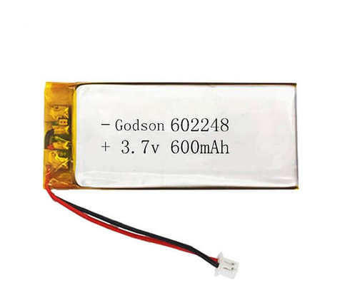 Baterai Lithium Polymer 600mAh 602248 3,7 V Bentuk Padat 1C Charge