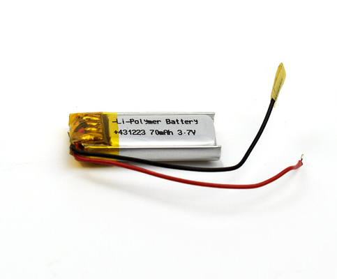3.7V 70mAh Baterai Lipo Sel Lithium Polymer Isi Ulang 431223