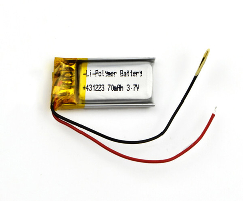 3.7V 70mAh Baterai Lipo Sel Lithium Polymer Isi Ulang 431223