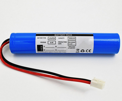 Paket Baterai Ringan Keluar LiFePO4 Darurat 3000mAh 6.4V Untuk HEV