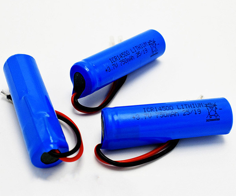 Baterai Lithium 750mAh 3.7V ICR14500 Tidak Berbau Dengan Jaket PVC