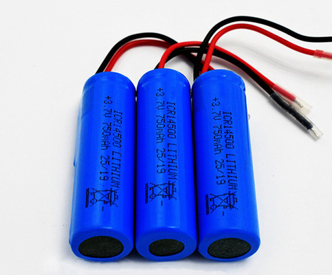 Baterai Lithium 750mAh 3.7V ICR14500 Tidak Berbau Dengan Jaket PVC