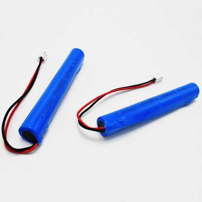 1600mAh 18650 LiFePO4 Paket Baterai Penerangan Darurat 6.4V