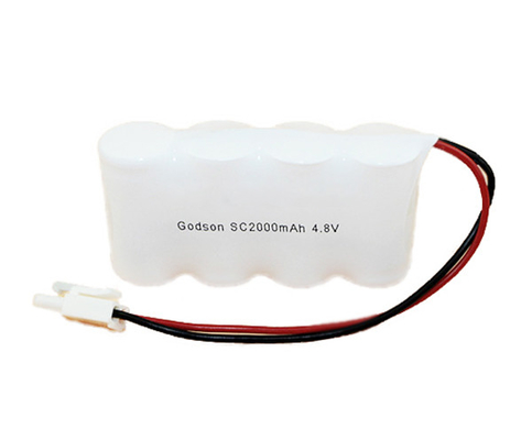 Baterai Lampu Keluar Darurat Berdampingan 4.8 V SC2000mAh NiCd 36g