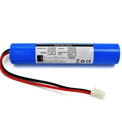 Baterai Lampu Keluar Darurat Lithium Lifepo4 18650 6.4V 3000mAh