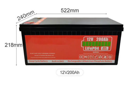 Lingkungan ramah Siklus dalam 12V LiFePO4 Baterai 50Ah 200Ah Low Self-discharge