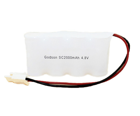 Baterai Lampu Keluar Darurat Berdampingan 4.8 V SC2000mAh NiCd 36g